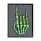 Stupell Industries Rock On Skeleton Hand Framed Giclee Wall Art